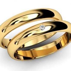 Par de Alianças de Ouro 18k 4 gramas  Abaulada