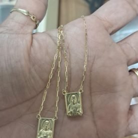 Escapulario Tradicional Ouro 18k