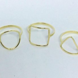 Anel Geométrico Ouro 18k