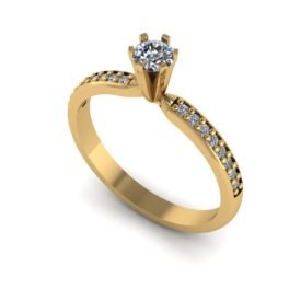 Anel Solitário Ouro 18k AMAR
