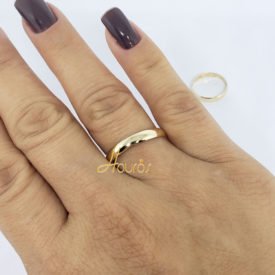 Aliança Ouro 18k Boleada 3mm Unidade