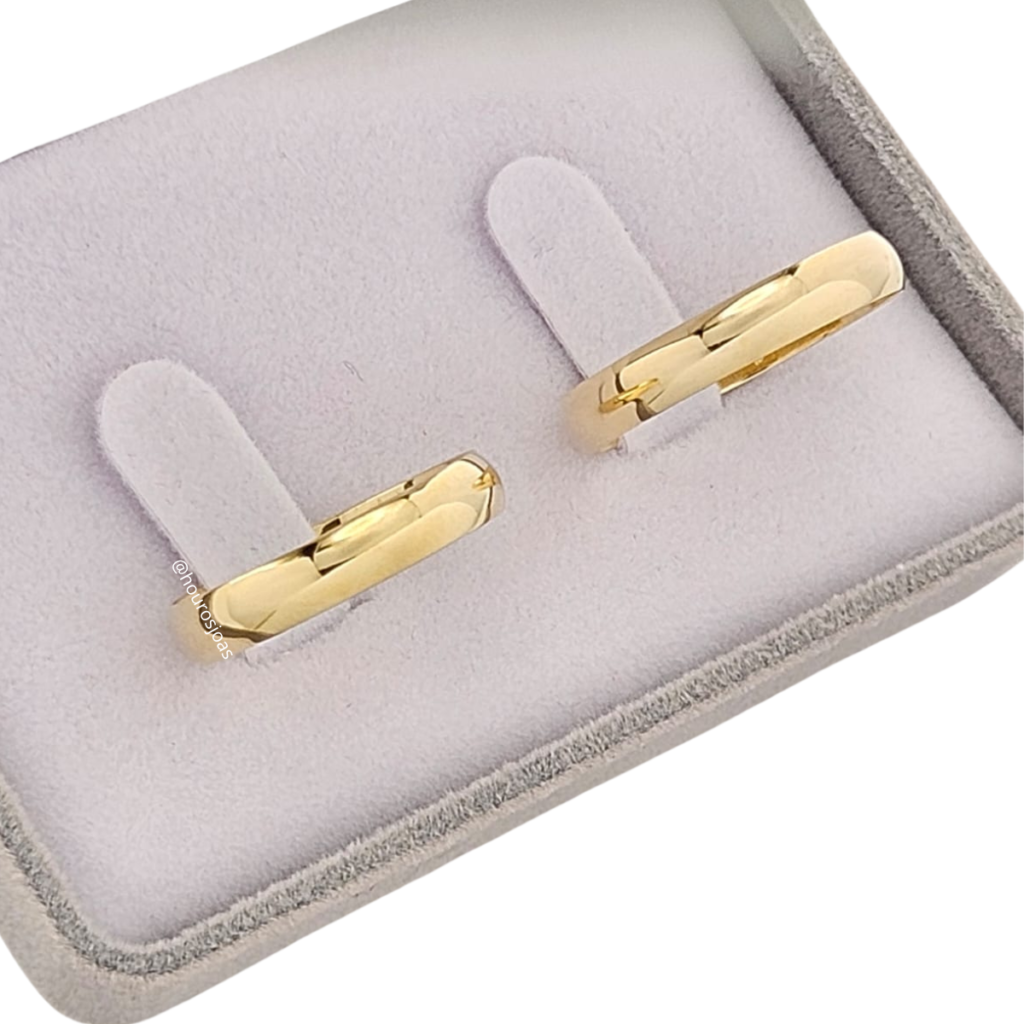 aliança de ouro 18k abaulada