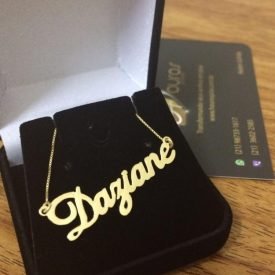 Cordão de Ouro Nome Corrente Veneziana 45cm