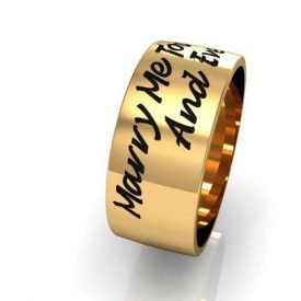 Par de Alianças Ouro 18k Marry Me
