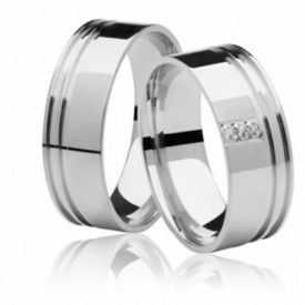 Aliança de Namoro Reta Prata 950 7,5mm 14g