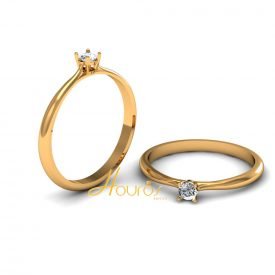 Anel Solitário Ouro 18k Brilhante 3mm