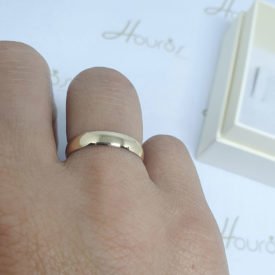 Aliança Ouro 18k Boleada 4mm  Unidade