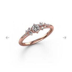 Anel Solitário Ouro 18k Rose